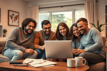 An illustration of a house symbolizing mortgage security for a quick loan.