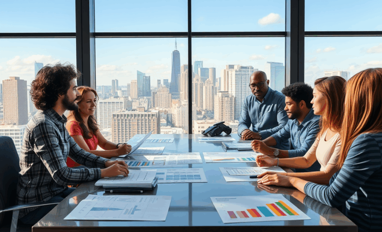 A person signing a property purchase agreement with financing documents and a house model on the table.