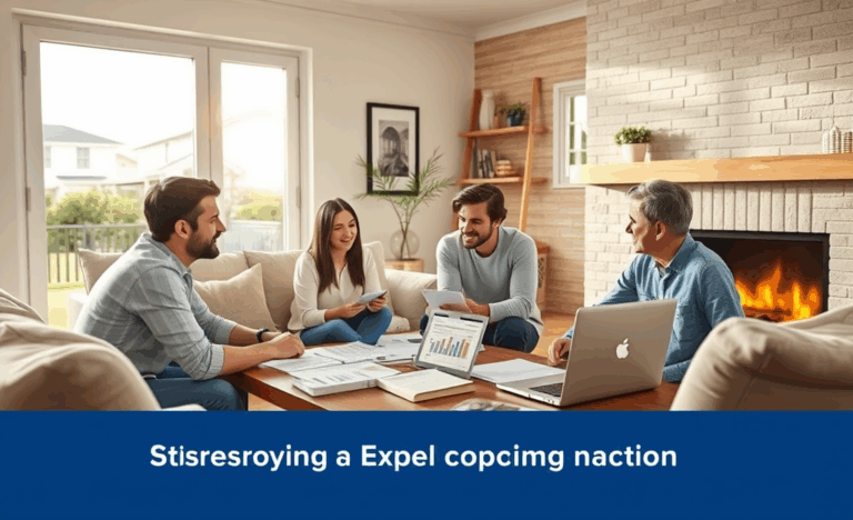 An image depicting a simplified property refinancing process.