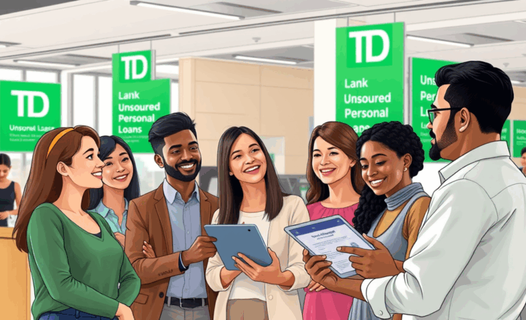 Image of TD Bank offering personal loans for urgent financial needs.