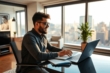 A person reviewing loan options on a laptop, representing SoFi Personal Loans for quick financial assistance.