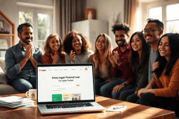 A person reviewing documents online for a Prosper personal loan application, illustrating quick financial relief.