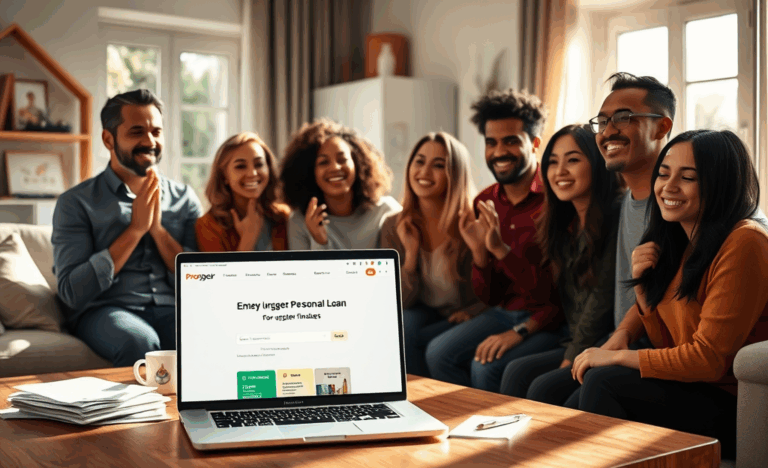 A person reviewing documents online for a Prosper personal loan application, illustrating quick financial relief.