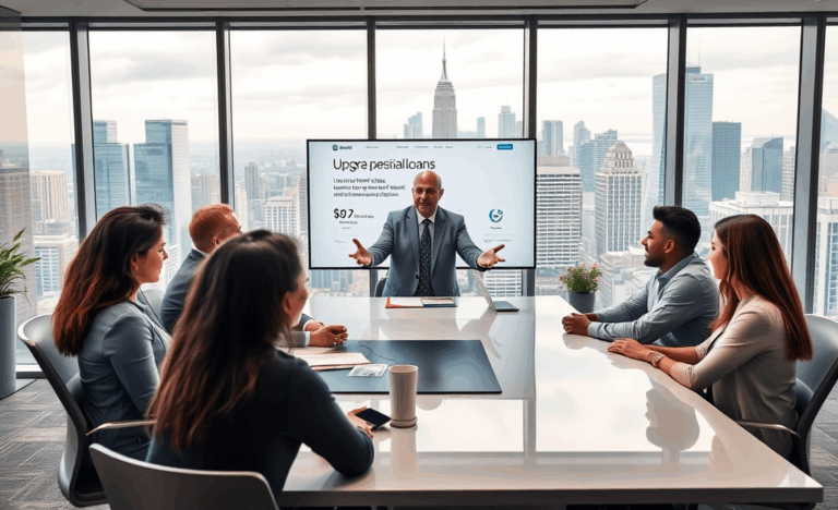 Image depicting a person reviewing loan documents for an upgraded personal loan