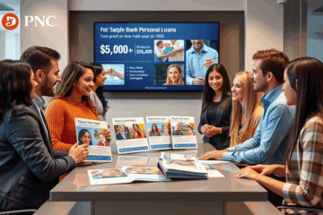 Image of a person reviewing loan options at PNC Bank