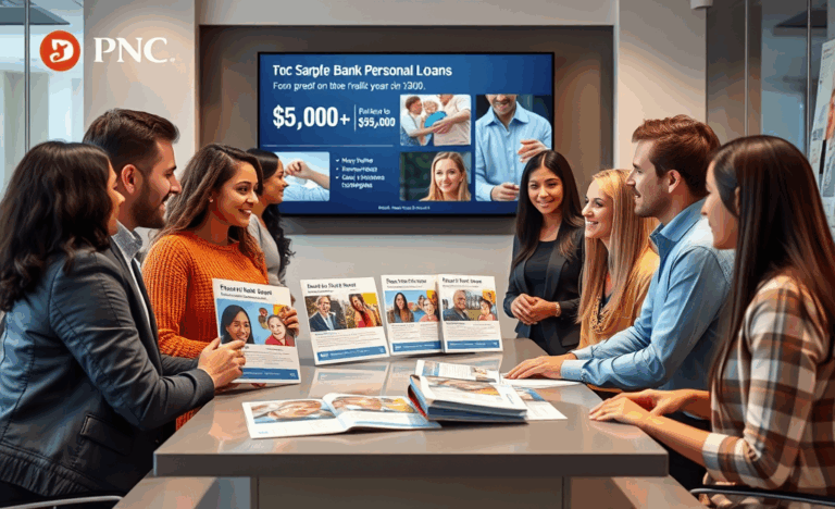 Image of a person reviewing loan options at PNC Bank