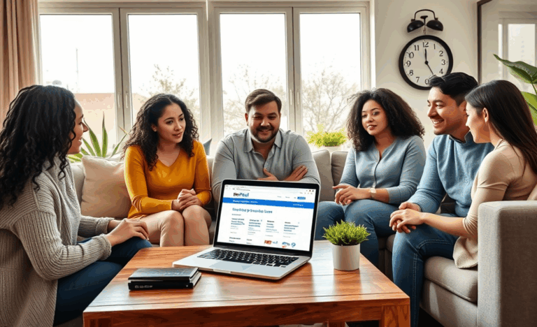 Person reviewing loan options on a laptop with PenFed Credit Union logo