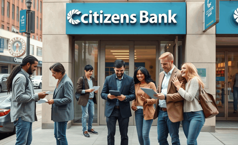 Graphic of a Citizens Bank advertisement for personal loans aimed at covering urgent financial needs.