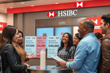 HSBC Personal Loan advertisement showcasing quick cash solutions